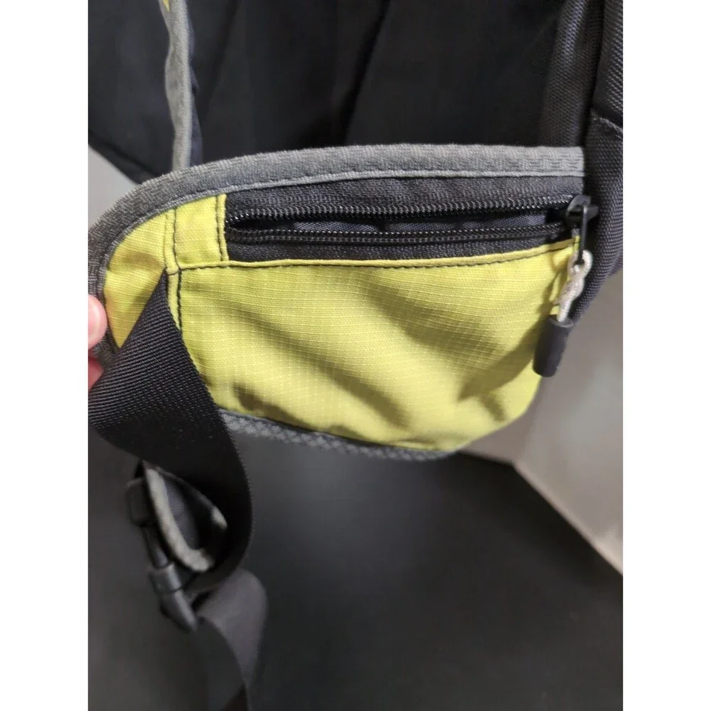 LL BEAN SLING BAG BACKPACK YELLOW/BLACK NYLON OVER THE SHOULDER BACK TO SCHOOL